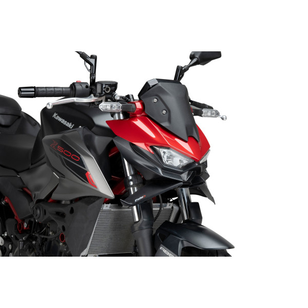 Puig Puig front downforce wings | matte black | kawasaki z 500 2024>current